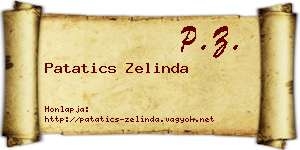 Patatics Zelinda névjegykártya